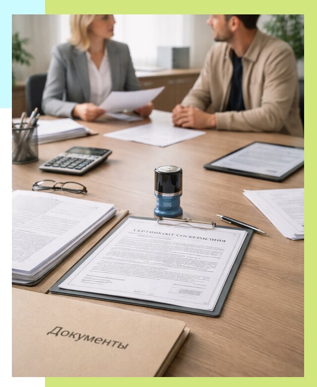 Сертификат соответствия на продукцию в Морозовске от 15399 р.|Алешин-Мрз